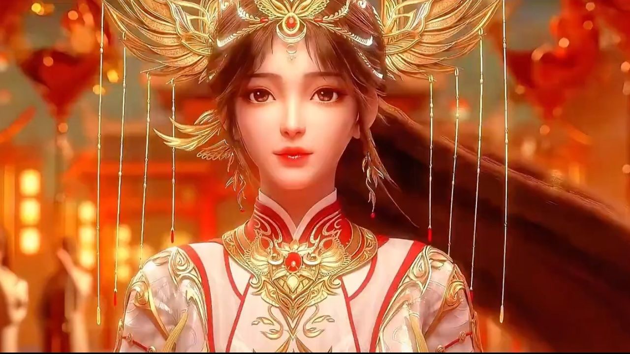 火灵儿的凤冠霞帔当真是惊艳!