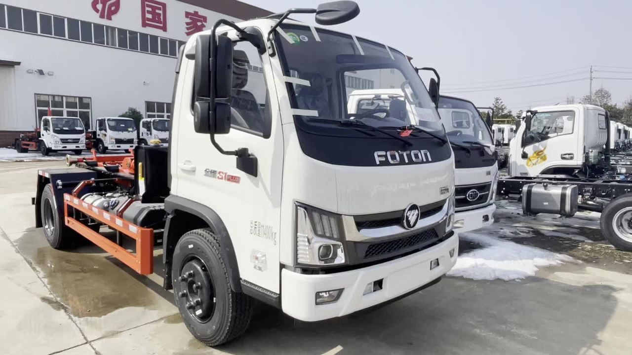 福田瑞沃金刚s1庆铃五十铃国六小黄牌12吨国六自卸式拉臂勾垃圾车