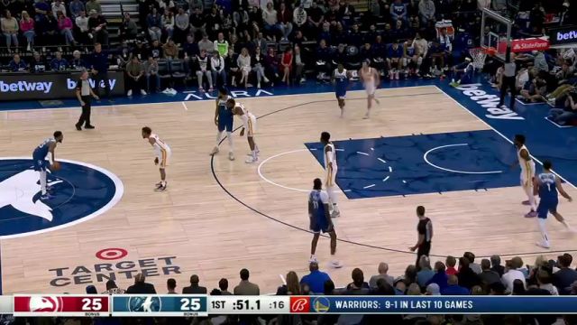 NBA常规赛：老鹰vs森林狼第1节中文解说回放