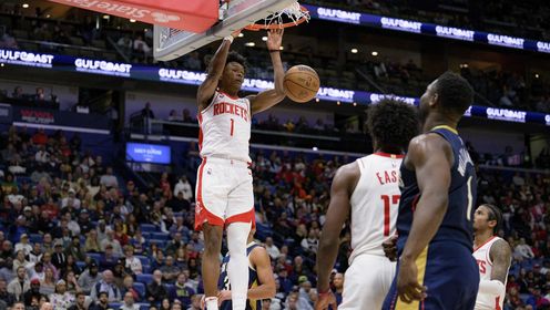 《NBA全场集锦》【球星】阿门-汤普森vs鹈鹕集锦 13中10砍下21+11多次吃饼飞天暴扣