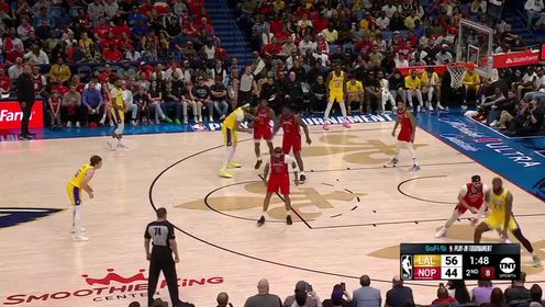 《NBA全场集锦》NBA附加赛：湖人vs鹈鹕第2节英文原声回放