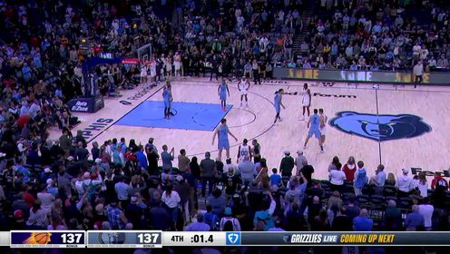 《NBA全场集锦》注定要加班！杜兰特看表掐秒后仰跳投不中错失绝杀机会