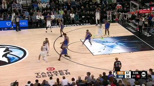 《NBA全场集锦》NBA常规赛：尼克斯vs森林狼第2节英文原声回放