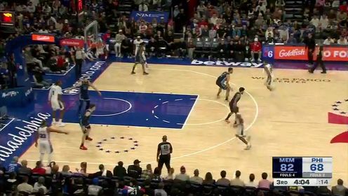 《费城76人》NBA常规赛：灰熊vs76人第3节中文解说回放