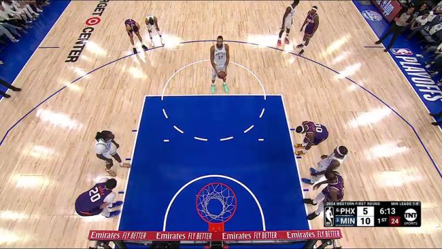 NBA季后赛：太阳vs森林狼第1节英文原声回放
