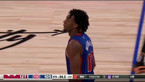 《NBA全场集锦》【回放】NBA常规赛：公牛vs活塞第4节英文原声回放