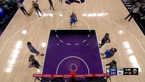 《NBA全场集锦》NBA常规赛：雷霆vs国王第4节中文解说回放