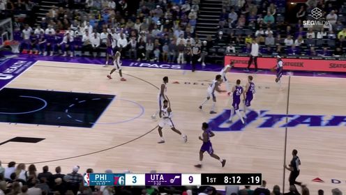 《NBA全场集锦》开场就拉满状态！爵士开场一波12-0超级进攻波打停76人