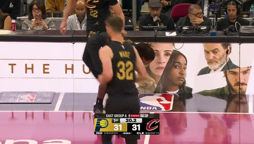 步行者vs骑士第1节英文原声回放