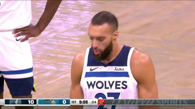 NBA常规赛：森林狼vs魔术第1节英文原声回放
