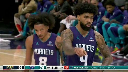 《NBA全场集锦》NBA常规赛：掘金vs黄蜂英文原声全场回放
