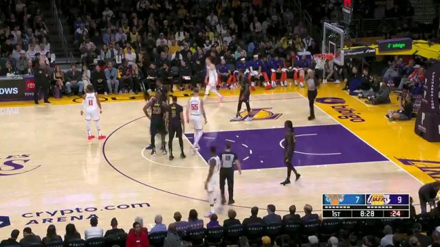 尼克斯vs湖人二路BIG胖中文解说全场回放