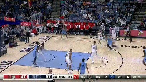 《NBA全场集锦》NBA常规赛：开拓者vs灰熊第3节英文原声回放