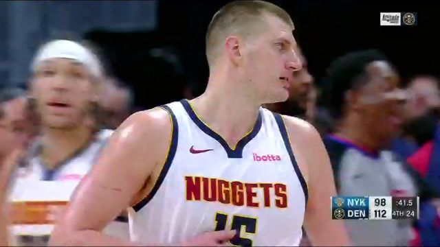 NBA常规赛：尼克斯vs掘金第4节英文原声回放