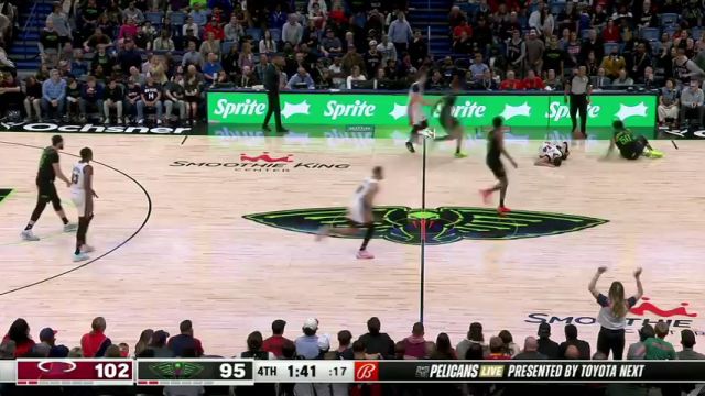 NBA常规赛：热火vs鹈鹕第4节英文原声回放