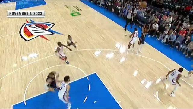 NBA常规赛：雷霆vs鹈鹕第4节英文原声回放