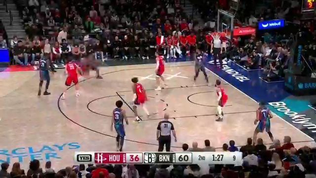 NBA常规赛：火箭vs篮网英文原声全场回放