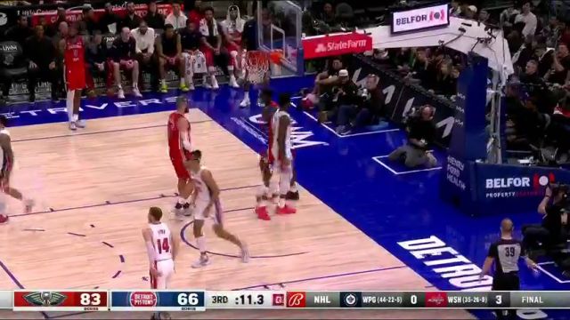 NBA常规赛：鹈鹕vs活塞第3节中文解说回放