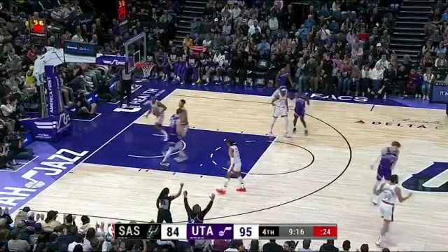 NBA常规赛：马刺vs爵士第4节中文解说回放