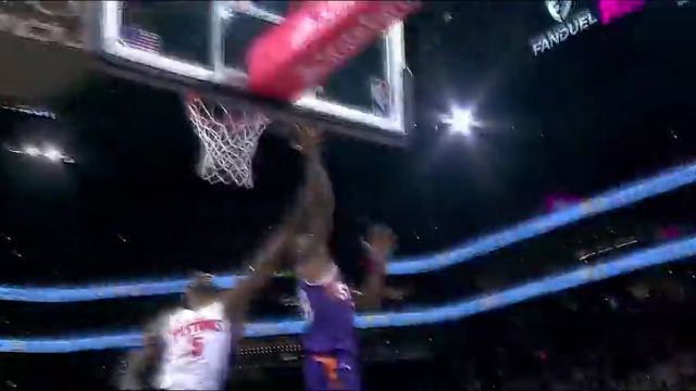 NBA常规赛：活塞vs太阳第1节英文原声回放