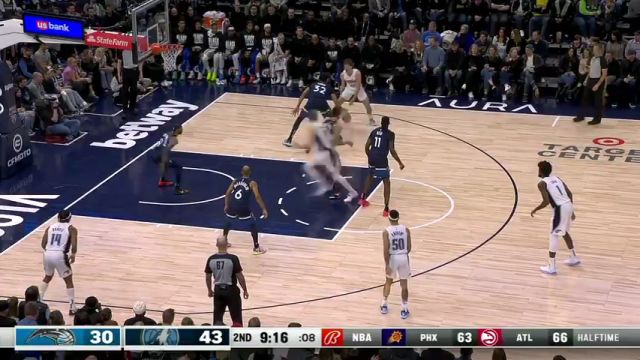 NBA常规赛：魔术vs森林狼第2节英文原声回放