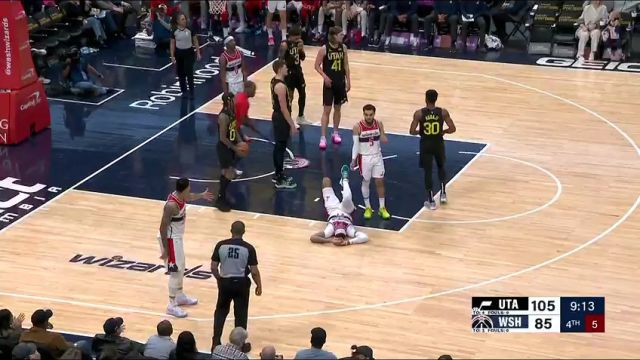 NBA常规赛：爵士vs奇才第4节中文解说回放