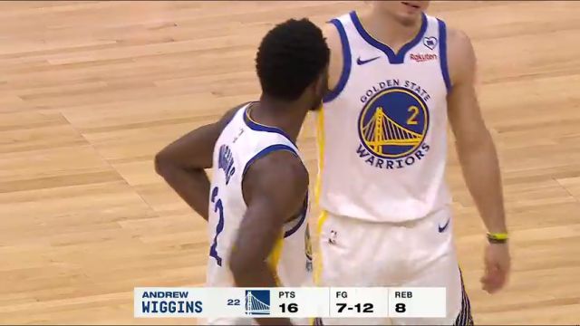 NBA常规赛：勇士vs76人第3节英文原声回放