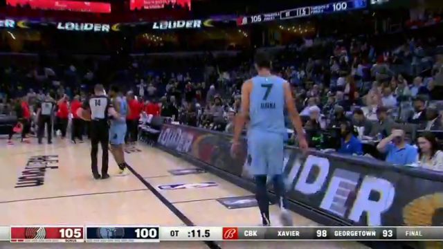 NBA常规赛：开拓者vs灰熊加时一英文原声回放