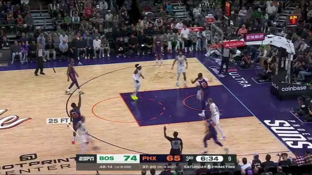 NBA常规赛：凯尔特人vs太阳第3节中文解说回放