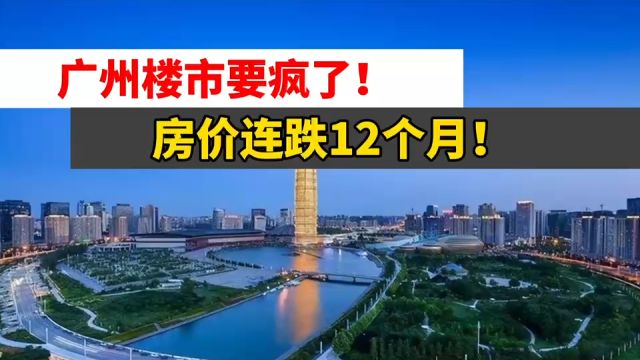 房价连跌12个月,广州楼市要疯了