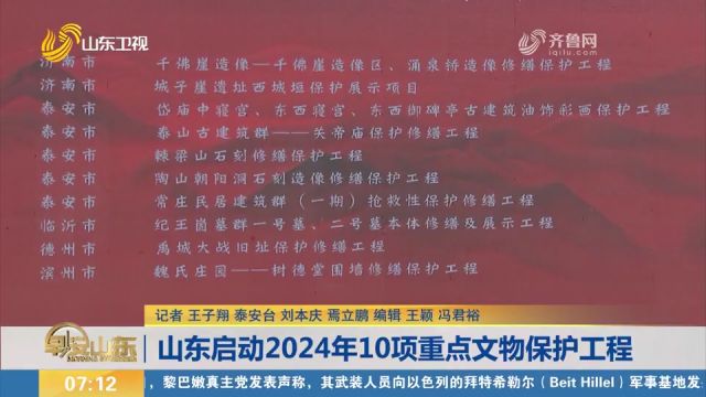 山东启动2024年10项重点文物保护工程,包括千佛崖造像等