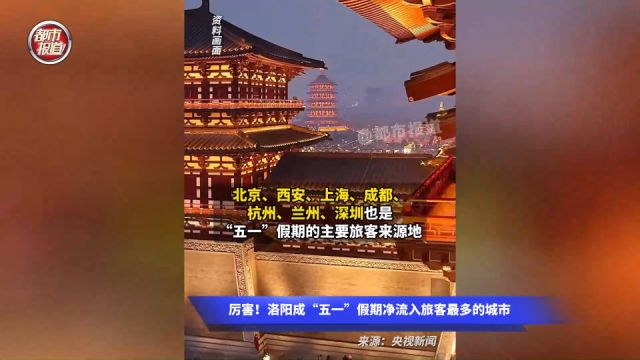 厉害!洛阳成“五一”假期净流入旅客最多的城市