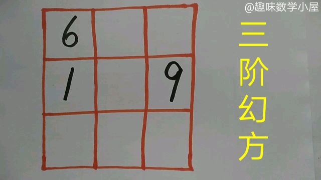 三阶幻方,经典的填数游戏系列分享