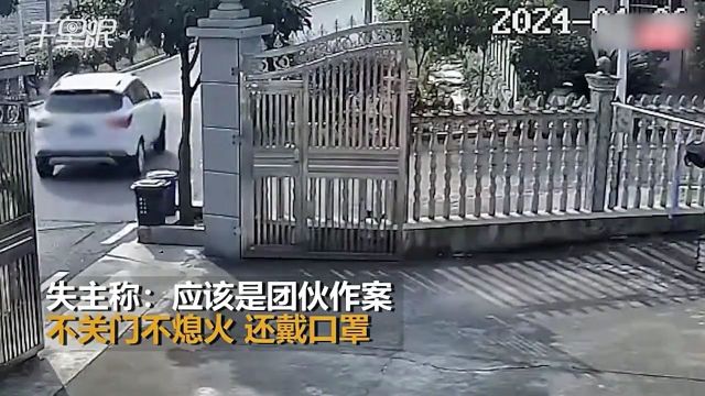 口罩女光天化日之下进居民家中偷走腊鸡失主:团伙作案