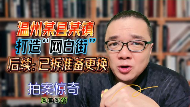 温州某县某镇打造“网白街”,后续:已拆准备更换