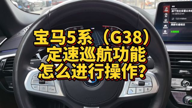 宝马5系(G38)定速巡航功能怎么进行操作?