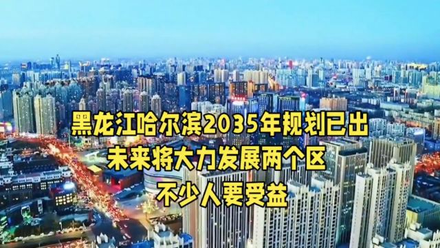 黑龙江哈尔滨2035年规划已出,未来将大力发展两个区,不少人受益!