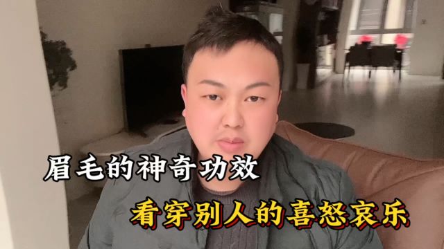 从眉毛可以看出人的喜怒哀乐.