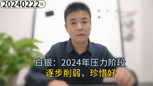 白银:2024年压力阶段逐步削弱,珍惜好