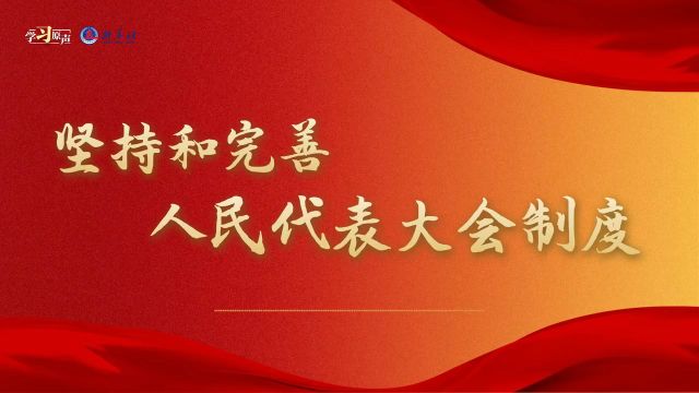 学习原声丨坚持和完善人民代表大会制度