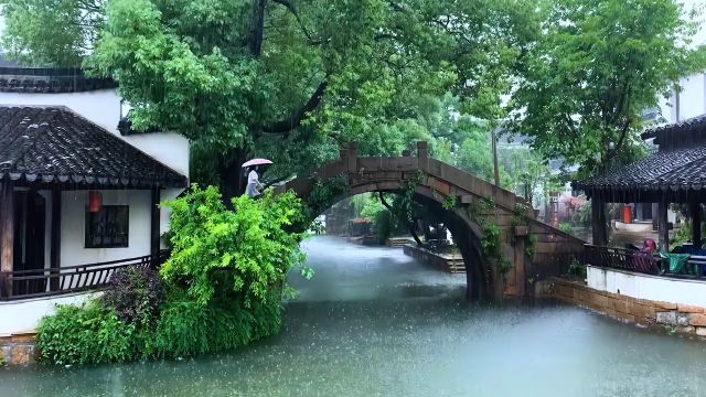 江南的雨说下就下,那烟雨深处的情怀'撩动了多少人的思绪,又触动的多少人的心房