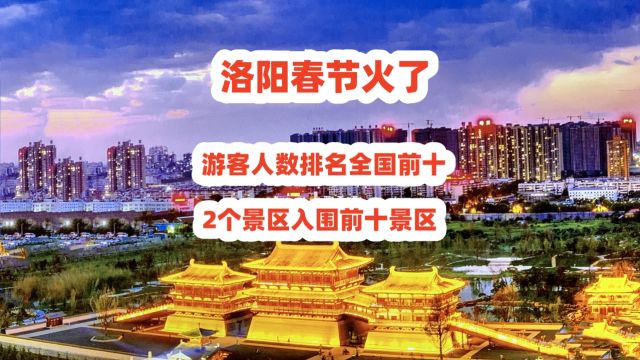 洛阳春节火了,游客人数排名全国前十,2个景区入围前十景区