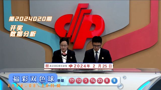 福彩双色球第2024020期开奖数据分析