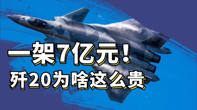 一架7亿元!歼20为啥这么贵?它水平究竟如何?