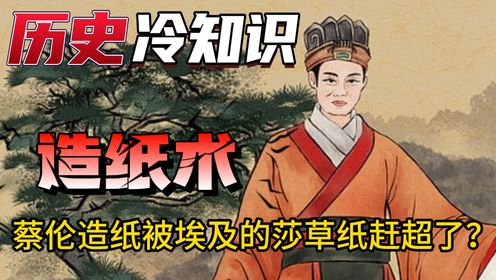 历史冷知识:蔡伦造纸被赶超?莎草纸早于蔡伦三千年?真敢说!