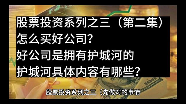 怎么买到拥有护城河的好公司