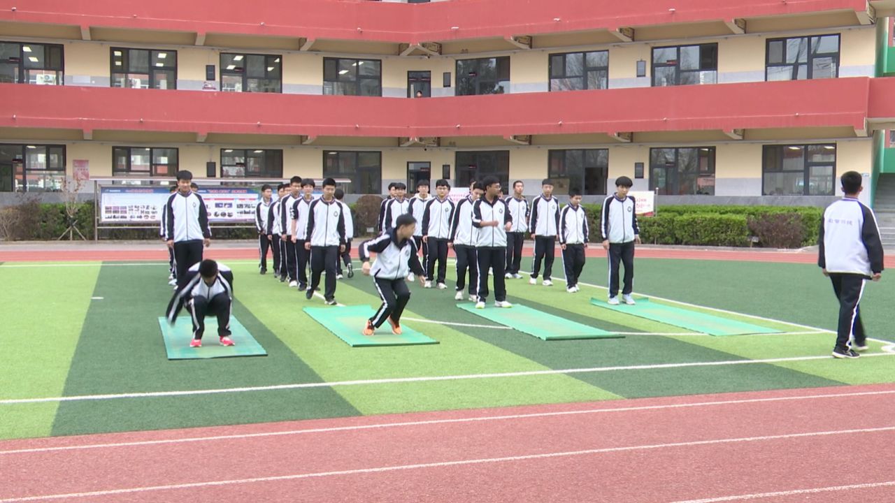 启明学校初中部全力备战 2024 年中考体育