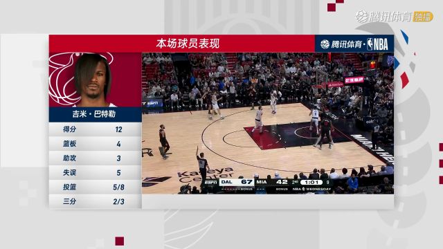 2023/24赛季NBA常规赛：独行侠 VS 热火 全场回放