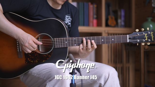 Gibson琴头 启源Epiphone IGC 1942 Banner J45吉他评测