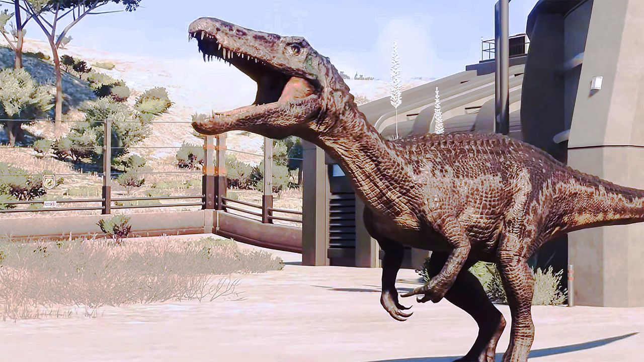 重爪龙,战狂棘龙,角鼻龙—游戏:侏罗纪世界进化